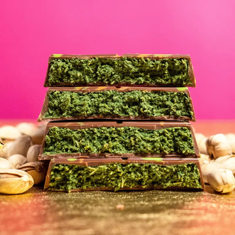 Viral Dubai Milk Chocolate Pistachio Kunafa Ultimate Chocolate Bar Experience Dessert Indulgence