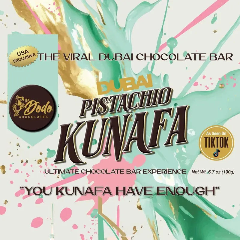 Viral Dubai Milk Chocolate Pistachio Kunafa Ultimate Chocolate Bar Experience Dessert Indulgence