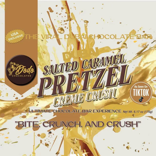 Viral Dubai Salted Caramel Pretzel Creme Crush Ultimate Chocolate Bar Experience